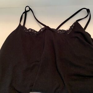 Express Black Lace Trim Camisole